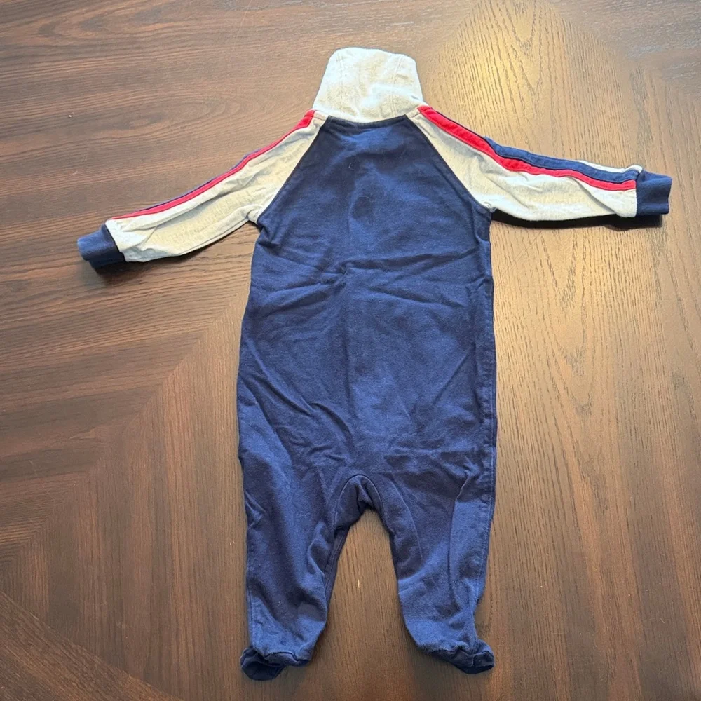 Ralph Lauren Baby Polo Footed Sleeper Romper 6M Navy Cotton Coverall